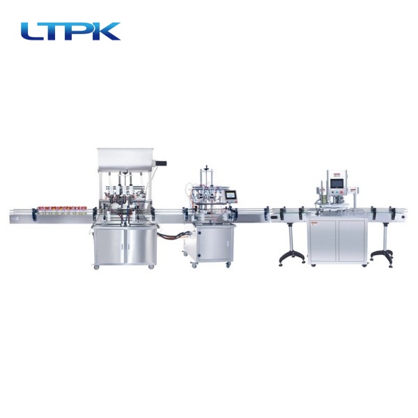 Four automatic sauce filling machine+automatic tanker+automatic sealing machine